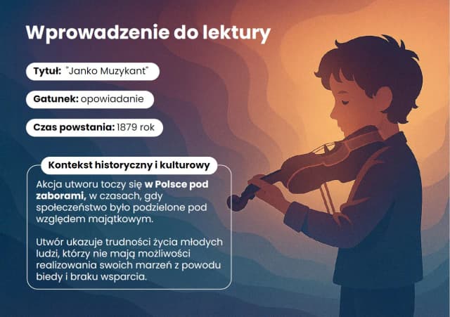 Tematy lekcji do lektury Janko Muzykant, które zainspirują uczniów