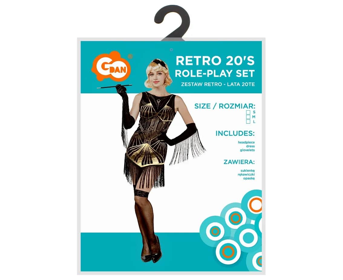 Zestaw retro lata 20 – idealne kostiumy na imprezy tematyczne