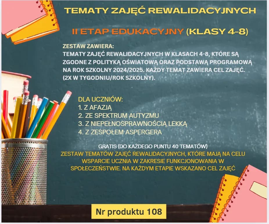 Tematy zajęć rewalidacyjnych do dziennika, które naprawdę działają